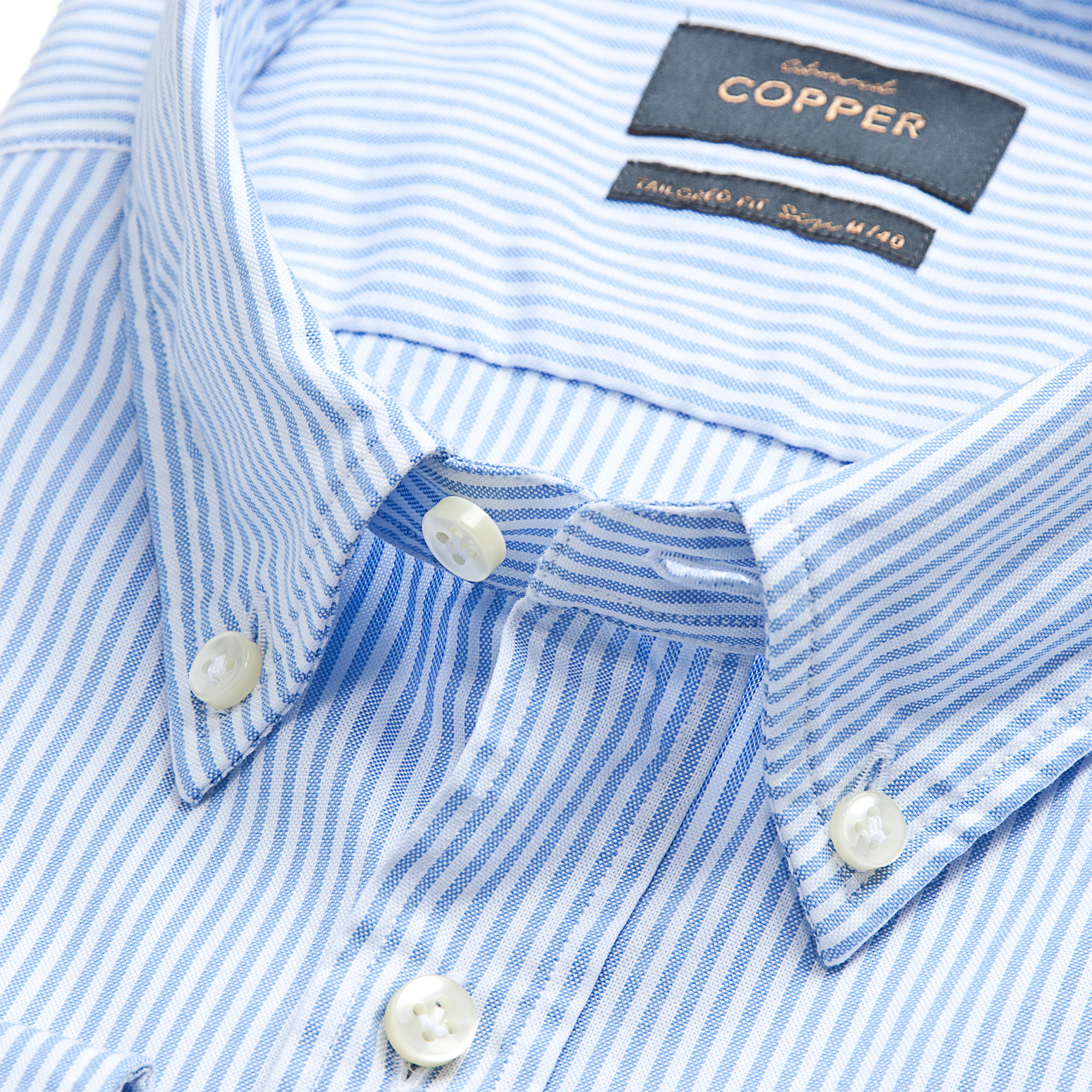 Edward Copper Sommer Hemd Streifen Bill