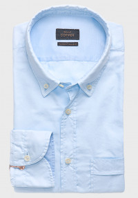Oxford Hemd Blau Button Down 